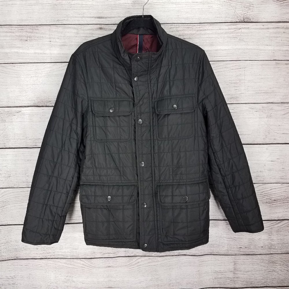 Tommy Hilfiger S Quilted Utility Jacket Field Coat Black